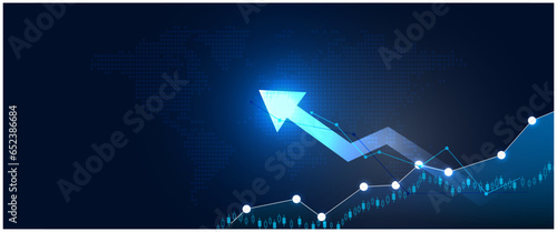 Business growth currency stock and investment economy. Development graph profit and investment. Vector illustration.