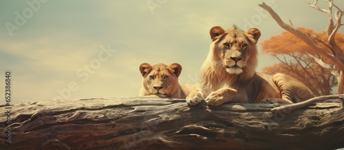 Closeup view of lioness res...
