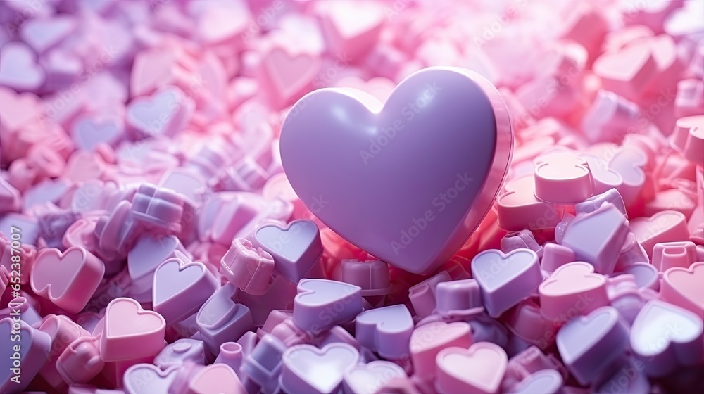 holiday illustration of many purple and pink miniature hearts. Happy Valentine's Day holiday illustration of many purple and pink miniature hearts. Happy Valentine's Day
