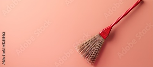 Red brush on a isolated pas...