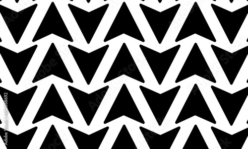 lack and white seamless pattern with triangle