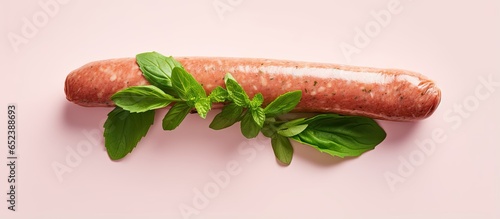 Closeup of homemade sausage...