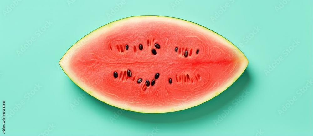 cut pieces of watermelon isolated pastel background Copy space cut pieces of watermelon isolated pastel background Copy space