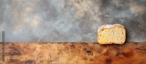 Moldy bread on isolated pas...