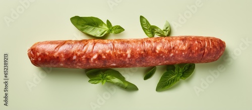 Closeup of homemade sausage...
