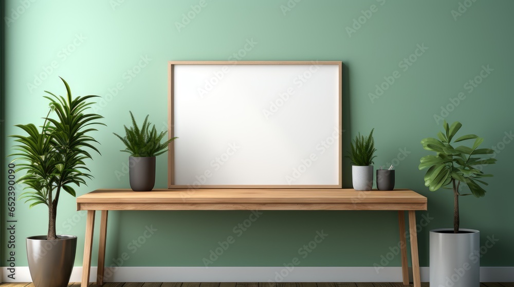 Mock up poster frame close up on wall Home Office, Mockups Design 3D, HD Mock up poster frame close up on wall Home Office, Mockups Design 3D, HD