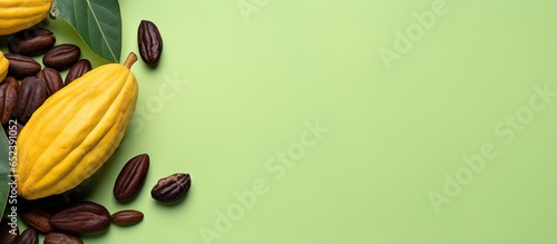 Copy space with green and y...