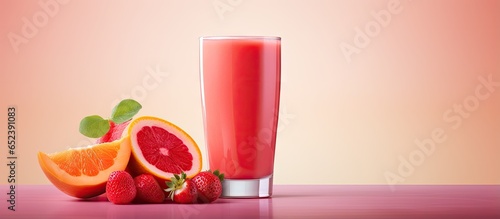 Fresh red fruit juice in a ...