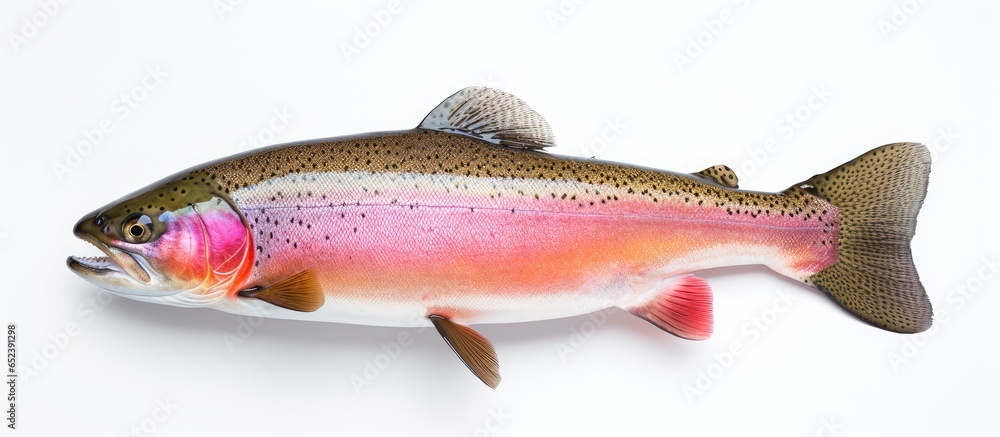 Copy space Rainbow trout - obrazy, fototapety, plakaty 