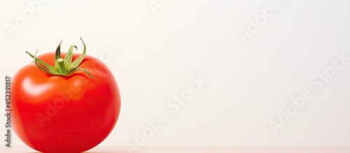 isolated red tomato isolated pastel background Copy space