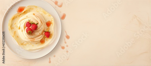 A tasty crepe alone isolate...