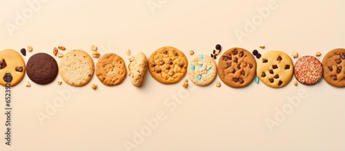 Cookies on a isolated paste...