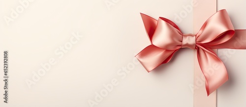 Bow on isolated pastel back...