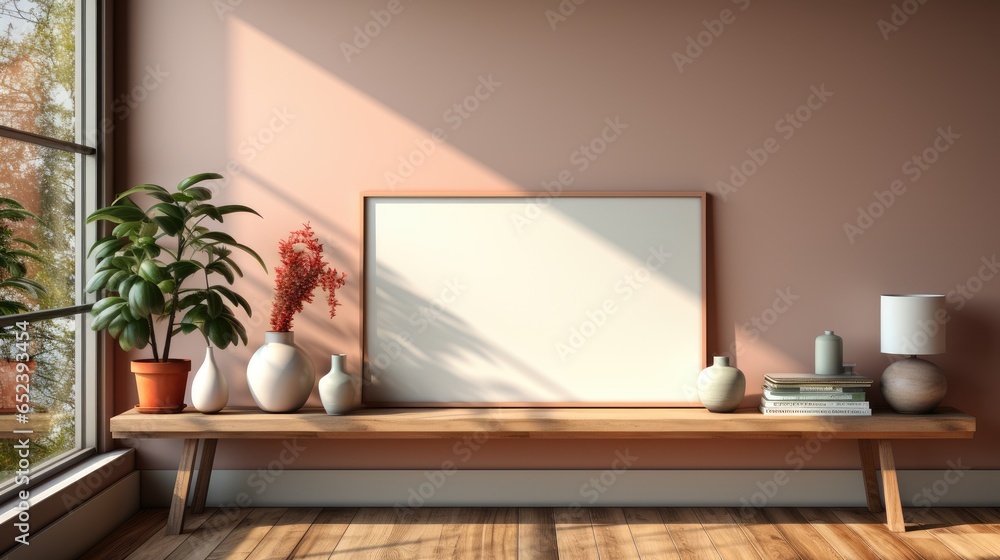 Mock up poster frame in Guest Room Coastal Style, Mockups Design 3D, HD Mock up poster frame in Guest Room Coastal Style, Mockups Design 3D, HD