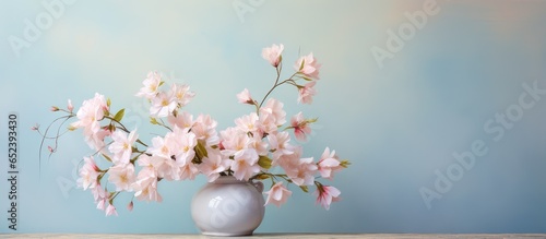 White flowers in a flower v...