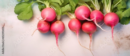 Radish against isolated pas...