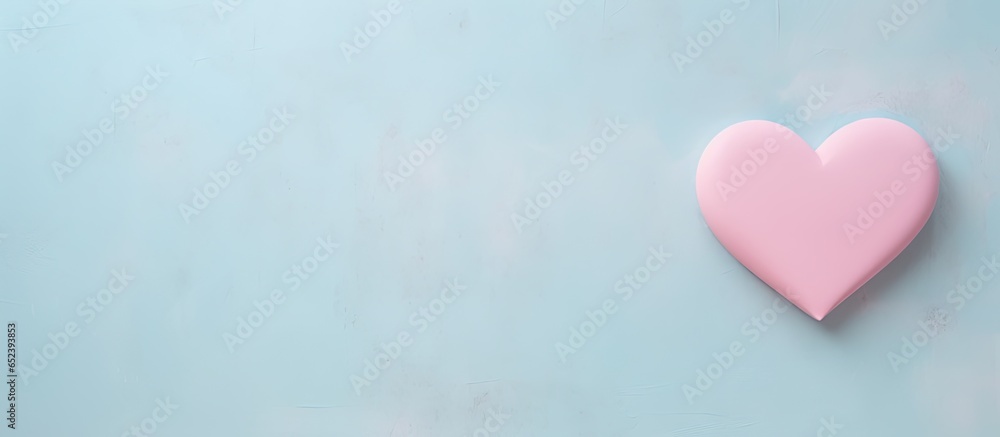 Heart with memories etched in its depth isolated pastel background Copy space