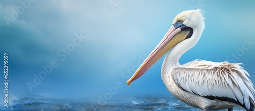 Bird isolated pastel background Copy space