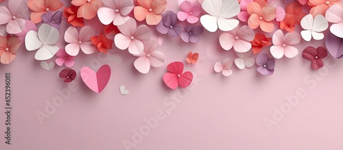 Valentines Day hearts and f...