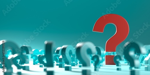 Main question mark. FAQ concept. Solving problem
