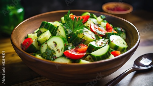 Bowl full of Vegetables. Zucchinis and Tomatoes.