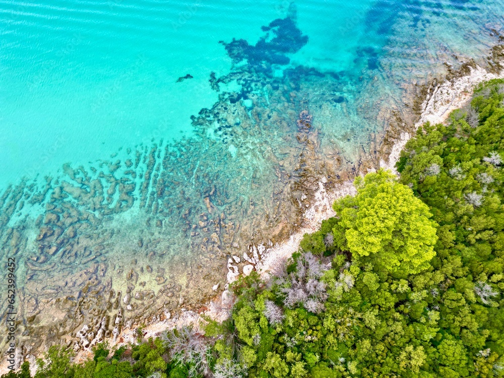 Küste in Kroatien von oben