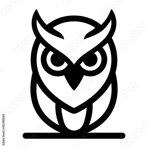 Perched Owl icon vector design