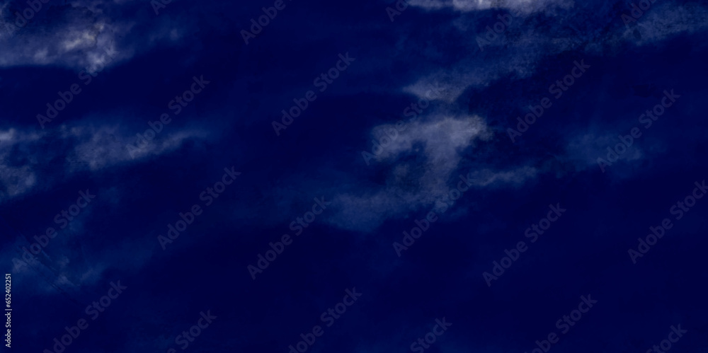 Blue Background. Blue Cloud Watercolor. Blue and White Watercolor Background. Navy Blue Watercolor and Grunge Texture.
