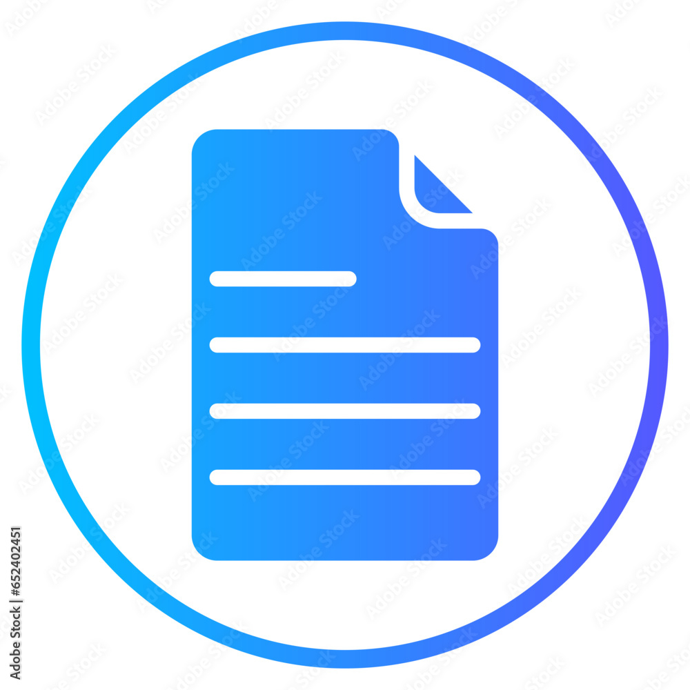 Fototapeta premium file gradient icon