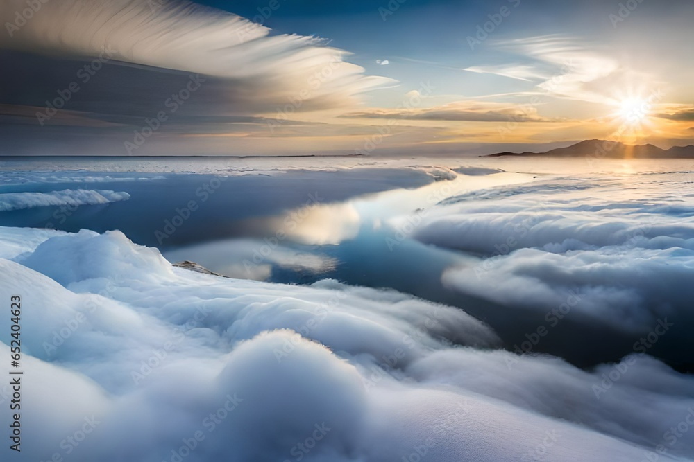 Fototapeta premium clouds over the sea