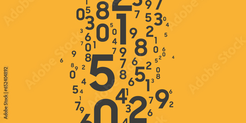 Creative and modern background with numbers. Eps10 vector illustration.