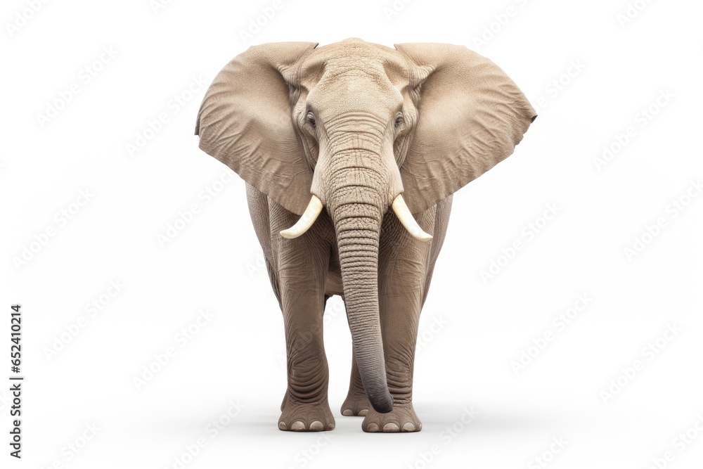 Fototapeta premium elephant isolated on white background in studio shoot