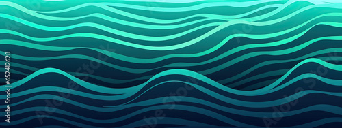 Ripples Lake ocean water wave. Blue, teal, calm cartoon river ripples illustration for pool swim party or lake camping, ocean beach travel. Web banner, backdrop, background graphic. Generative AI