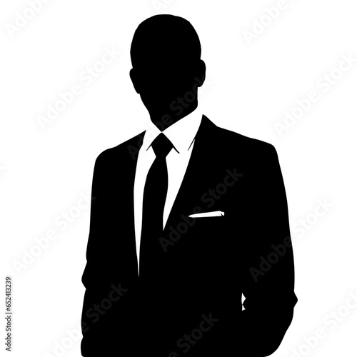 Businessman silhouette symbol. Vector illustration