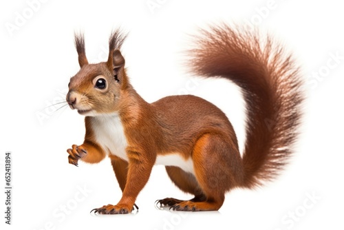 a squirrel isolated on white background in studio shoot © MAXXIMA Graphica