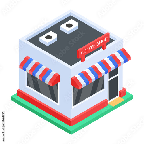Food Serving and Restaurant Accessories Isometric Icons

