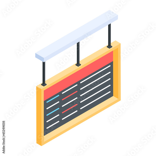 Food Serving and Restaurant Accessories Isometric Icons

