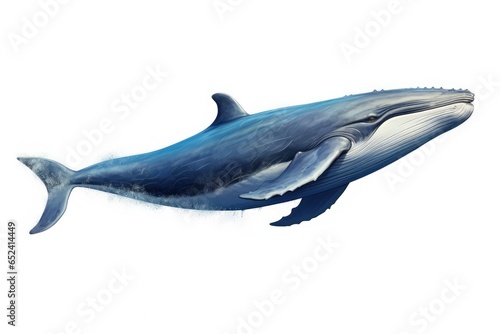 whale fish isolated on white background in studio shoot photo