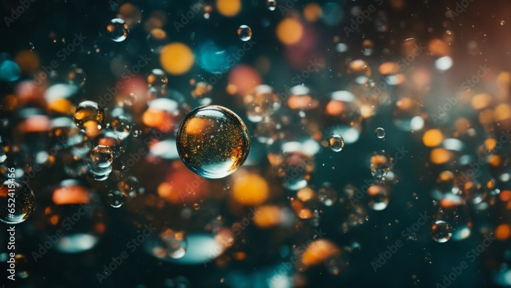 abstract background with bubbles, drops of water on a glass abstract background with bubbles, drops of water on a glass