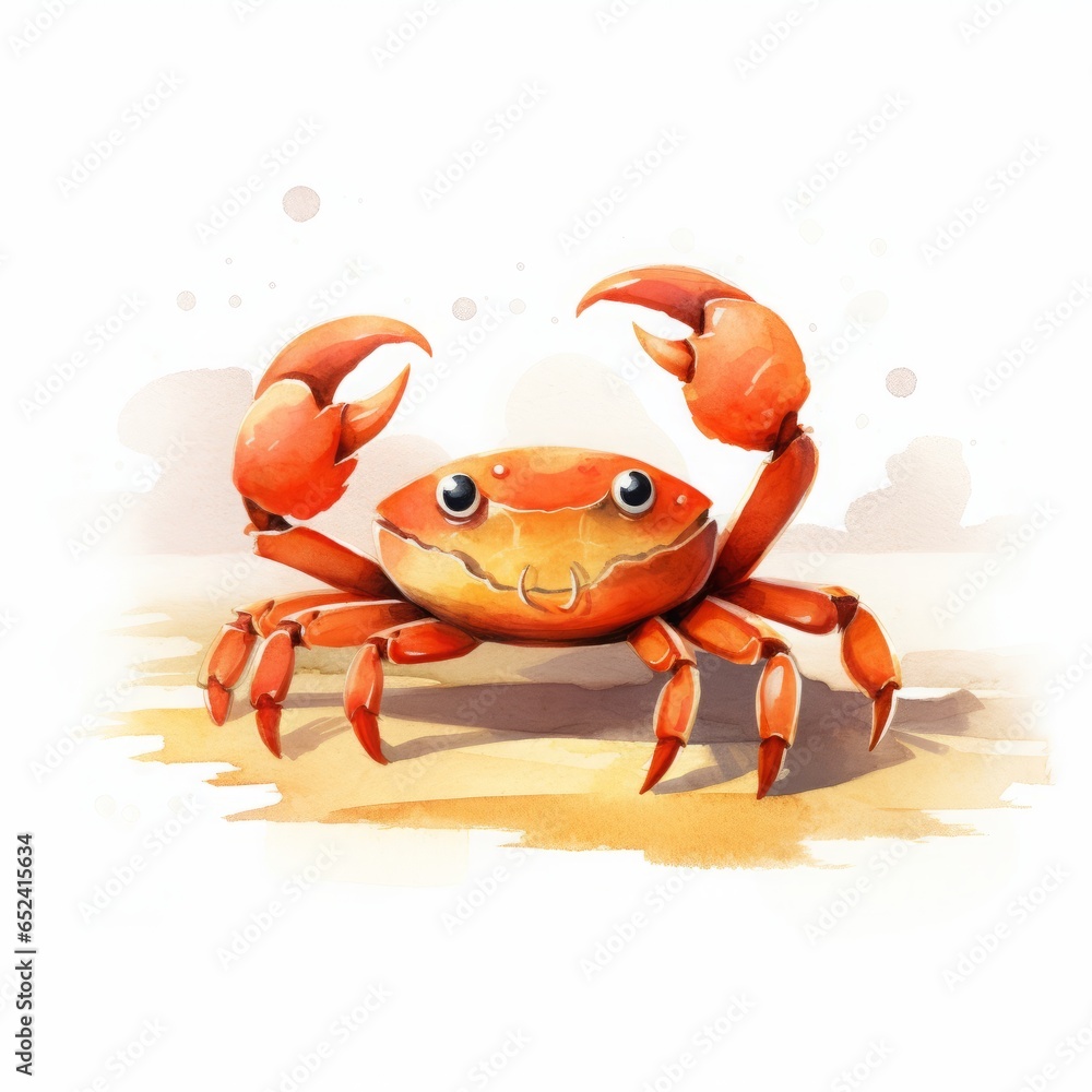 crab drawing on white background. crab drawing on white background.