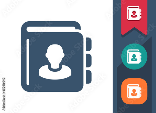 Address Book Icon. Phonebook, Phone Book, Contact List, Contacts