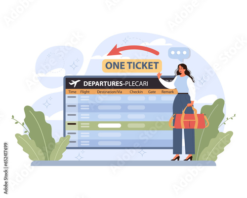 Solo travel, honeymoon. Woman at the airport with luggage. Female
