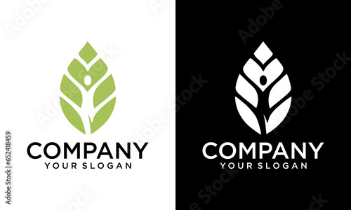 Healthy lifestyle logo. Sports training proper nutrition. Modern vector logo design.