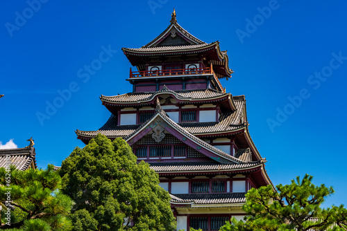 Beautiful Japanese castle architecture from Kyoto, Japan