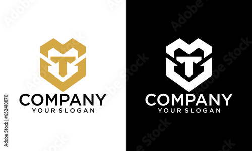 TVM or VTM monogram vector logo. Three letters logo combined. Logo for product, brand, business, company, and organization