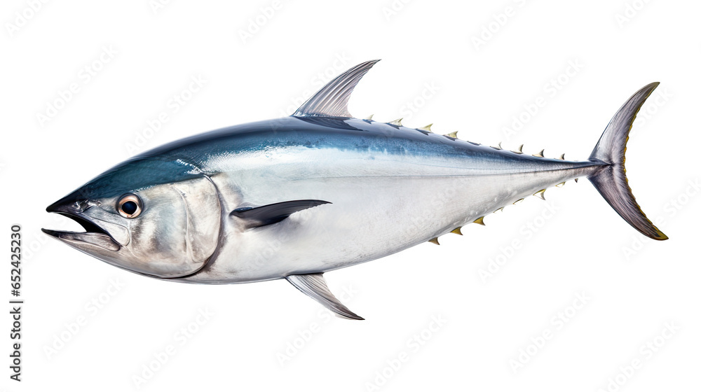 Φωτογραφία Tuna, side view in an isolated and transparent PNG in a Food-themed, photorealistic illustration