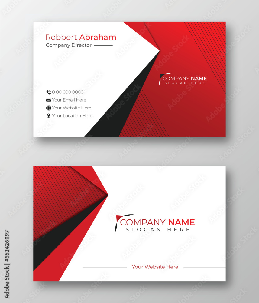modern corporate business card design template 