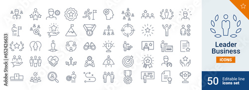 Leader icons Pixel perfect. Business ,select ,teamwork,...