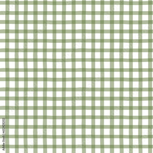 Checkered seamless pattern. Green. Pastel vichy background for postcards, packaging, wrapping, textiles, fabric printing. Easter, Thanksgiving, children's birthday, other holidays and events.