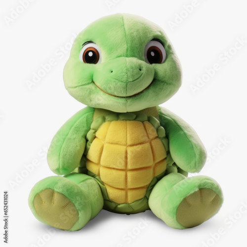 Toy turtle on white background 